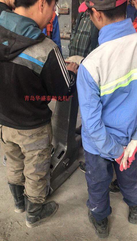 發往外蒙古的雙吊鉤式3710拋丸機安裝完畢