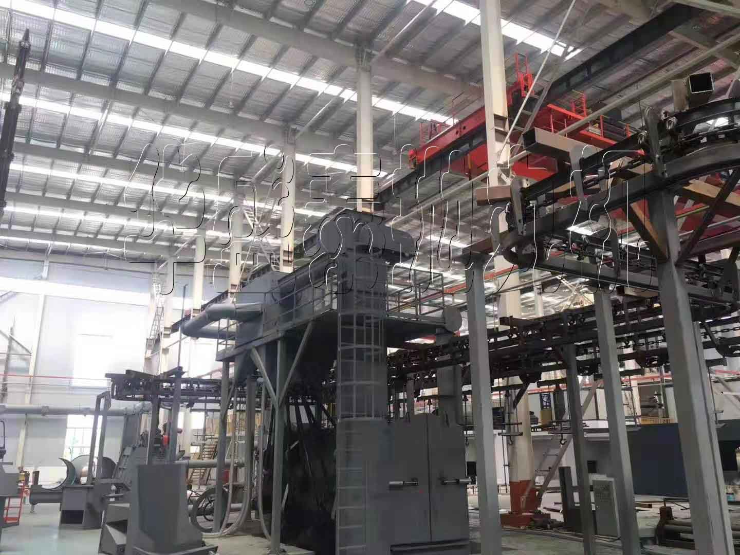 hst385多工位吊鏈式拋丸機應用范圍有哪些，大家來說一說